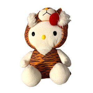 Nakajima Saniro Tiger Hello Kitty 11 in Tall Seated 2003 Plush Stuffed Animal To